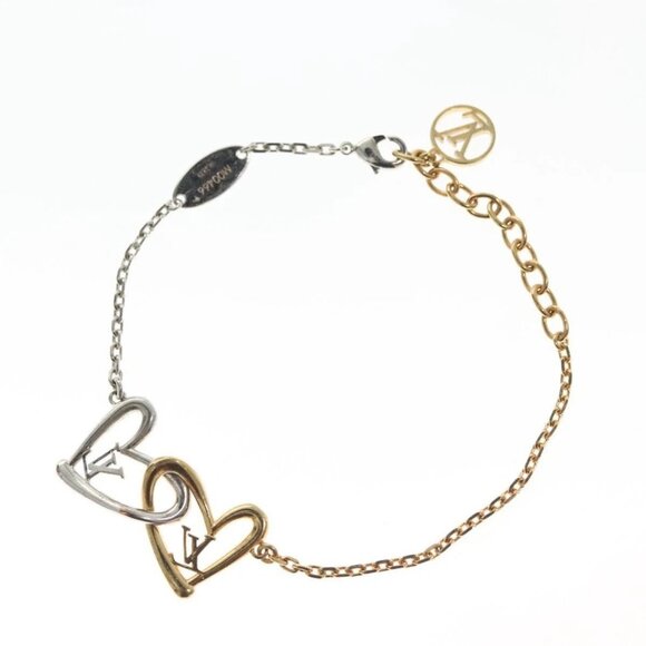 LOUIS VUITTON Brassle Heart Falling in Love Bracelet Gold M00466 LV Auth 136741 - Picture 8 of 12